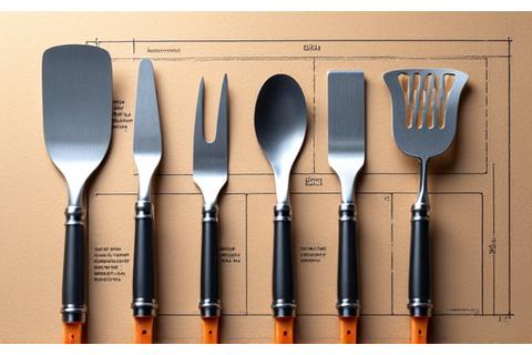 Customizable BBQ Toolkit components laid out on a blueprint, showing modularity